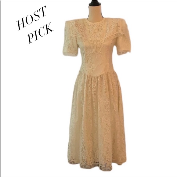 Jessica McClintock Dresses & Skirts - 💕 HOST PICK 💕 Vintage Jessica McClintock Lace Dr